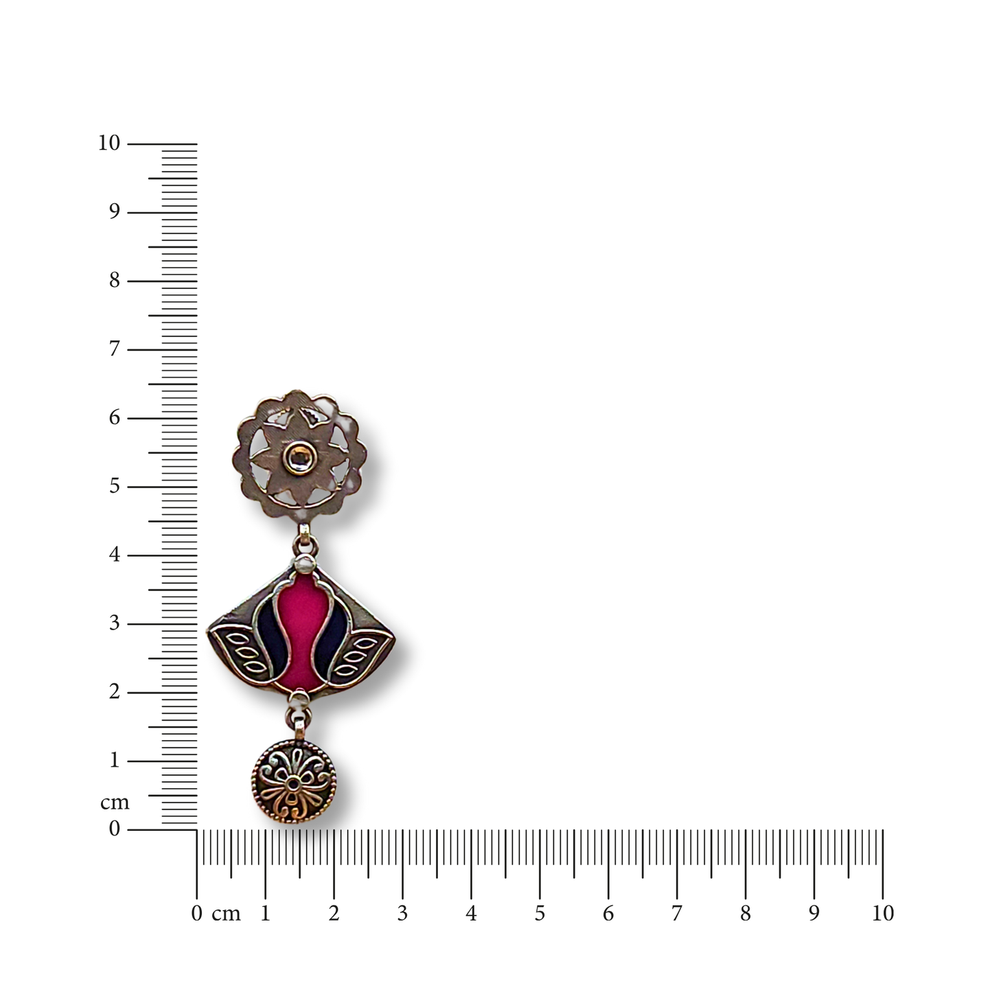 Saanjh Silver Meenakari Earrings