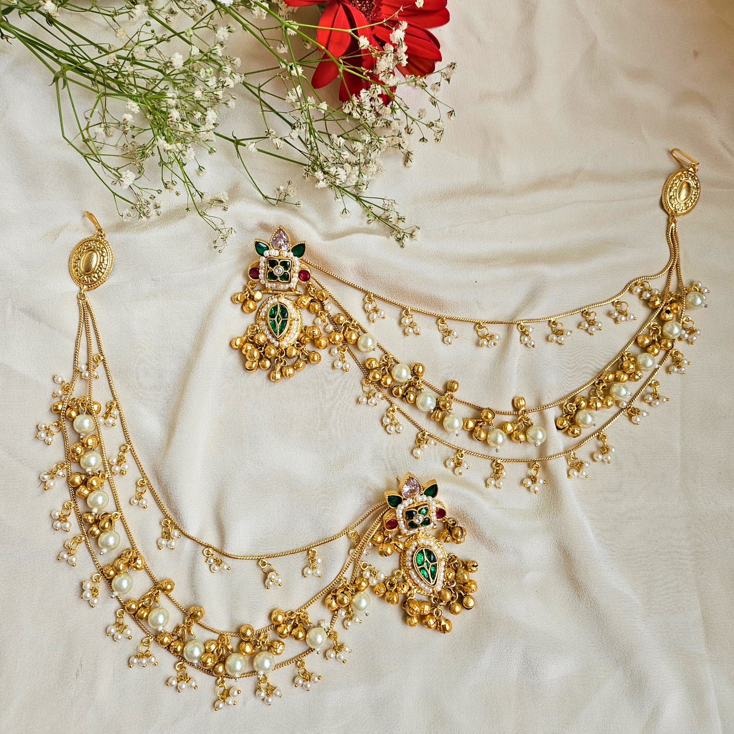 Gauhar Kashmir Kaan Chain Jhumka