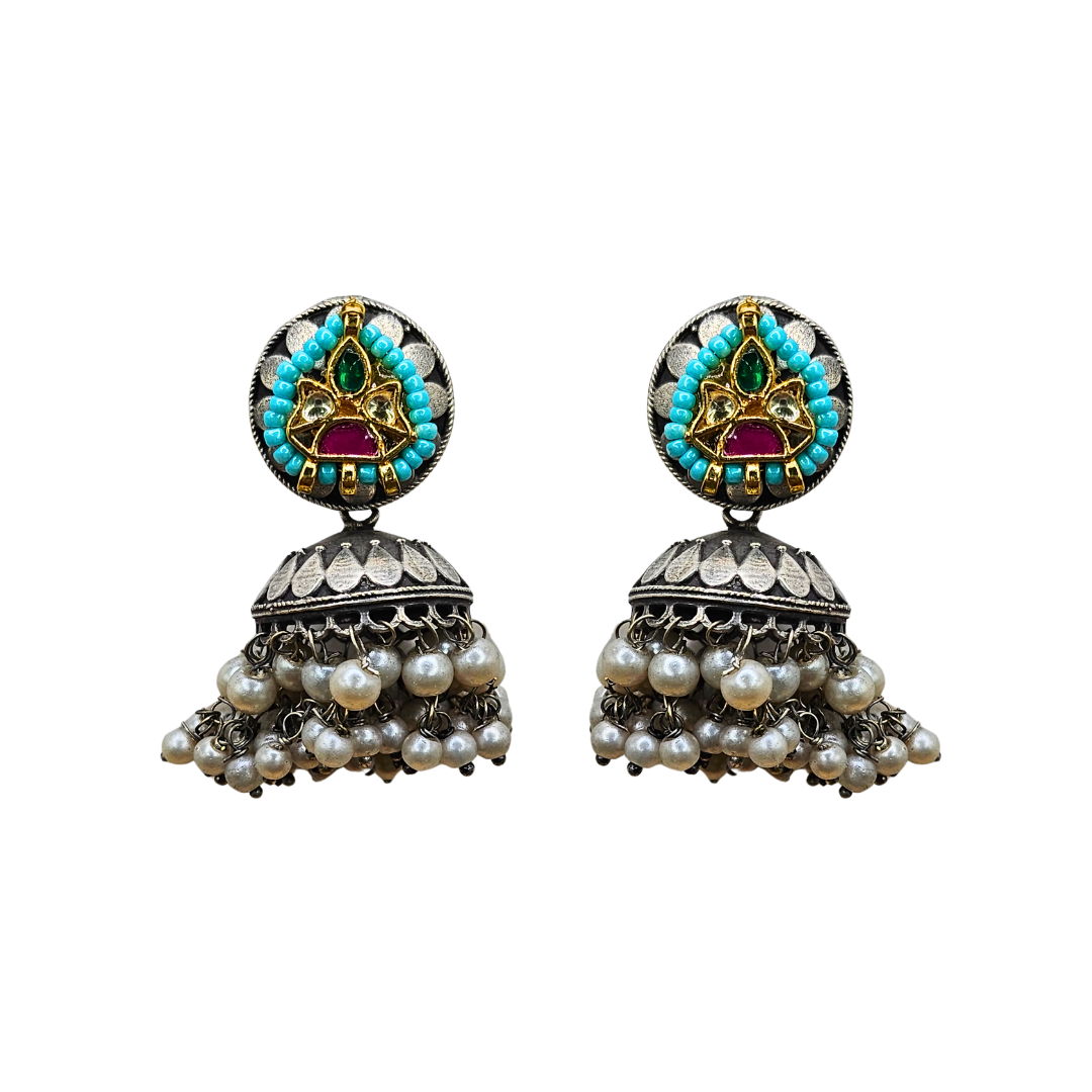 Garba Glowstone Jhumki Earrings