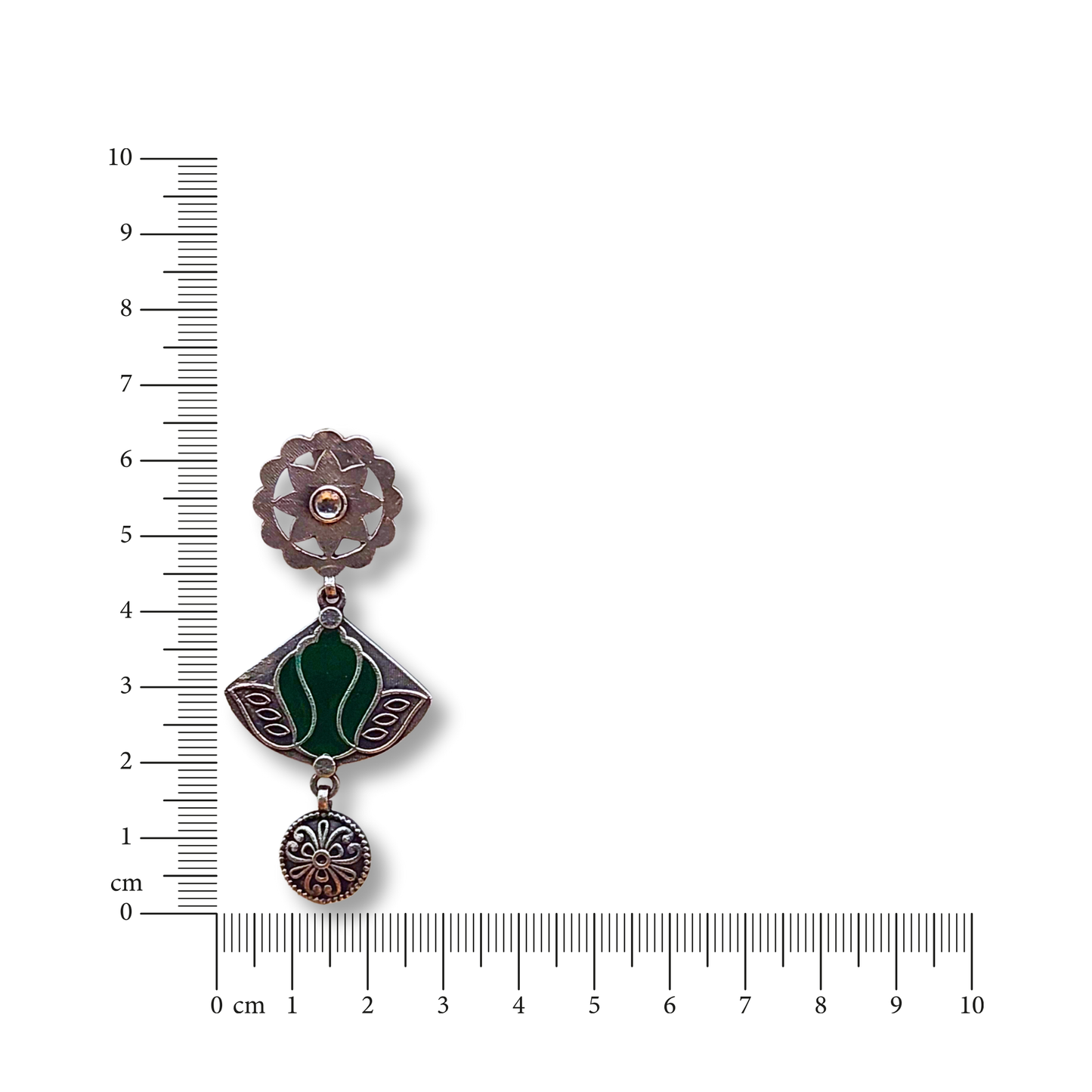 Saanjh Silver Meenakari Earrings