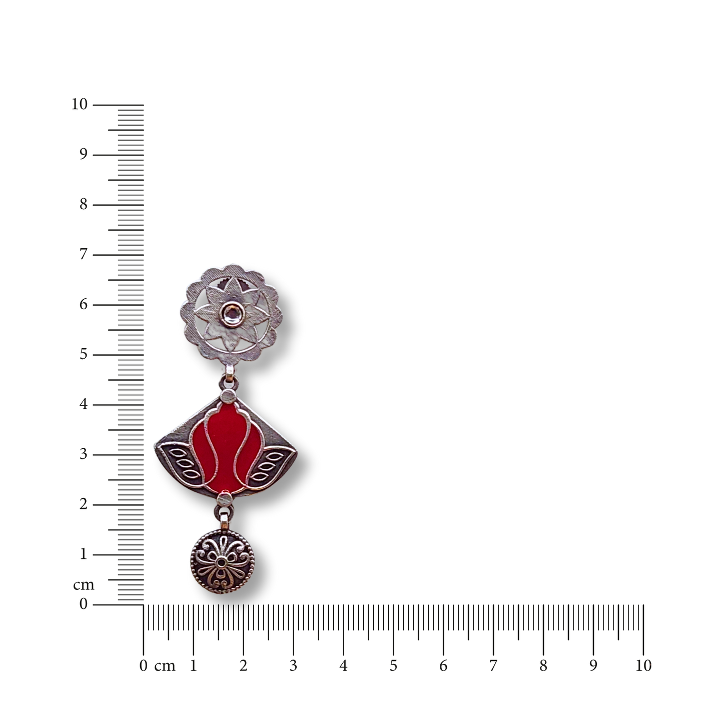 Saanjh Silver Meenakari Earrings