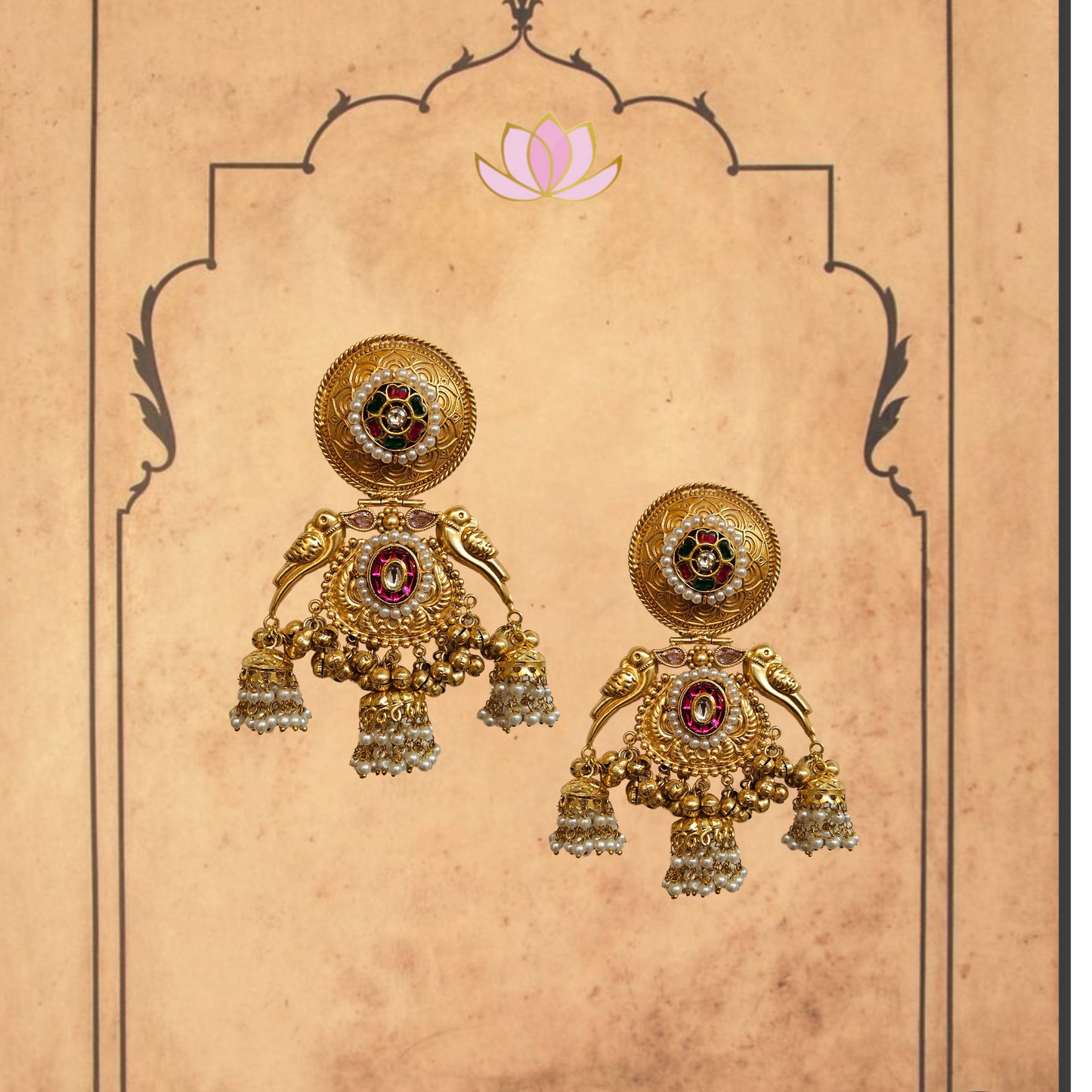 Aayat Kashmiri Pachi Kundan Jhumki
