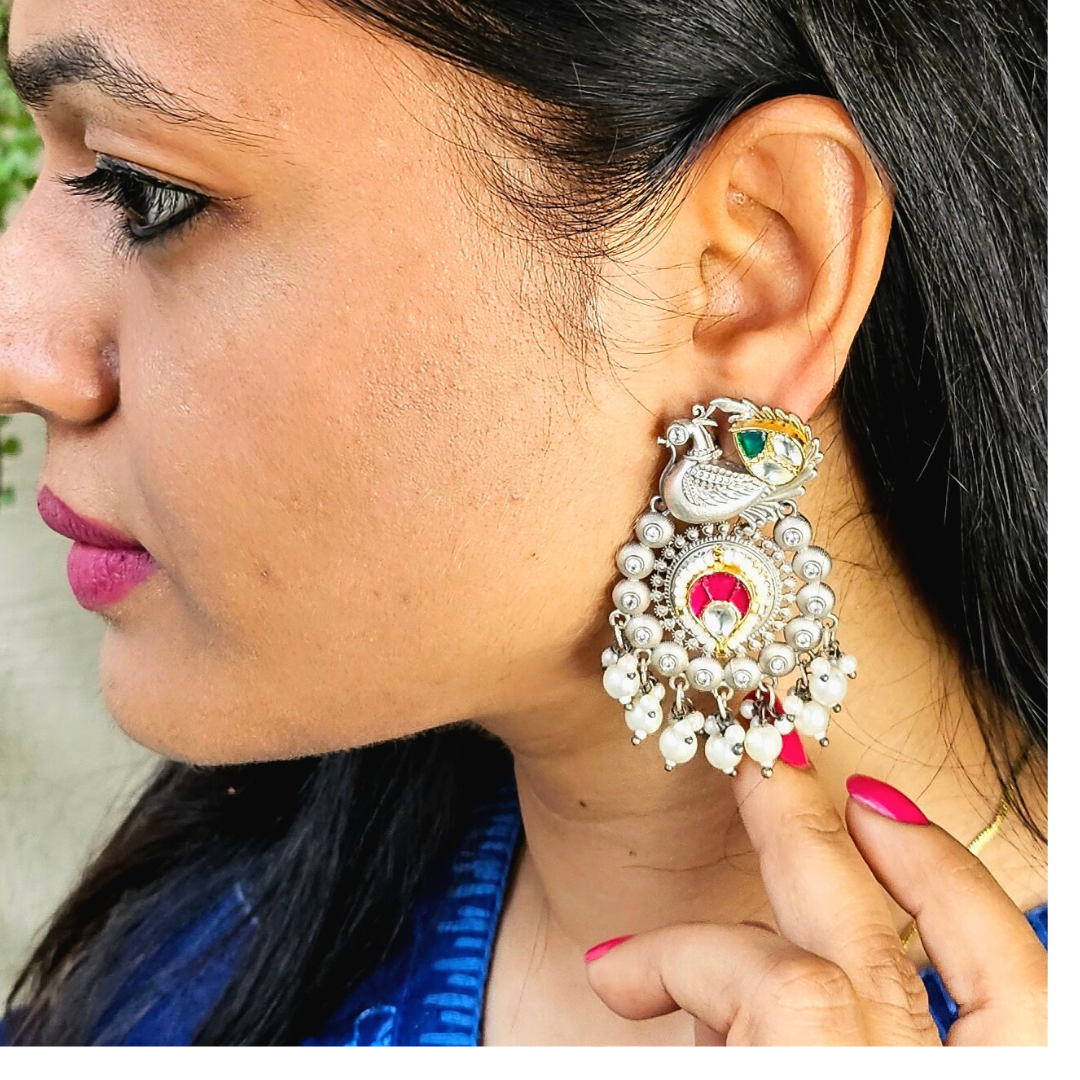 Navratri Nritya Kundan Danglers