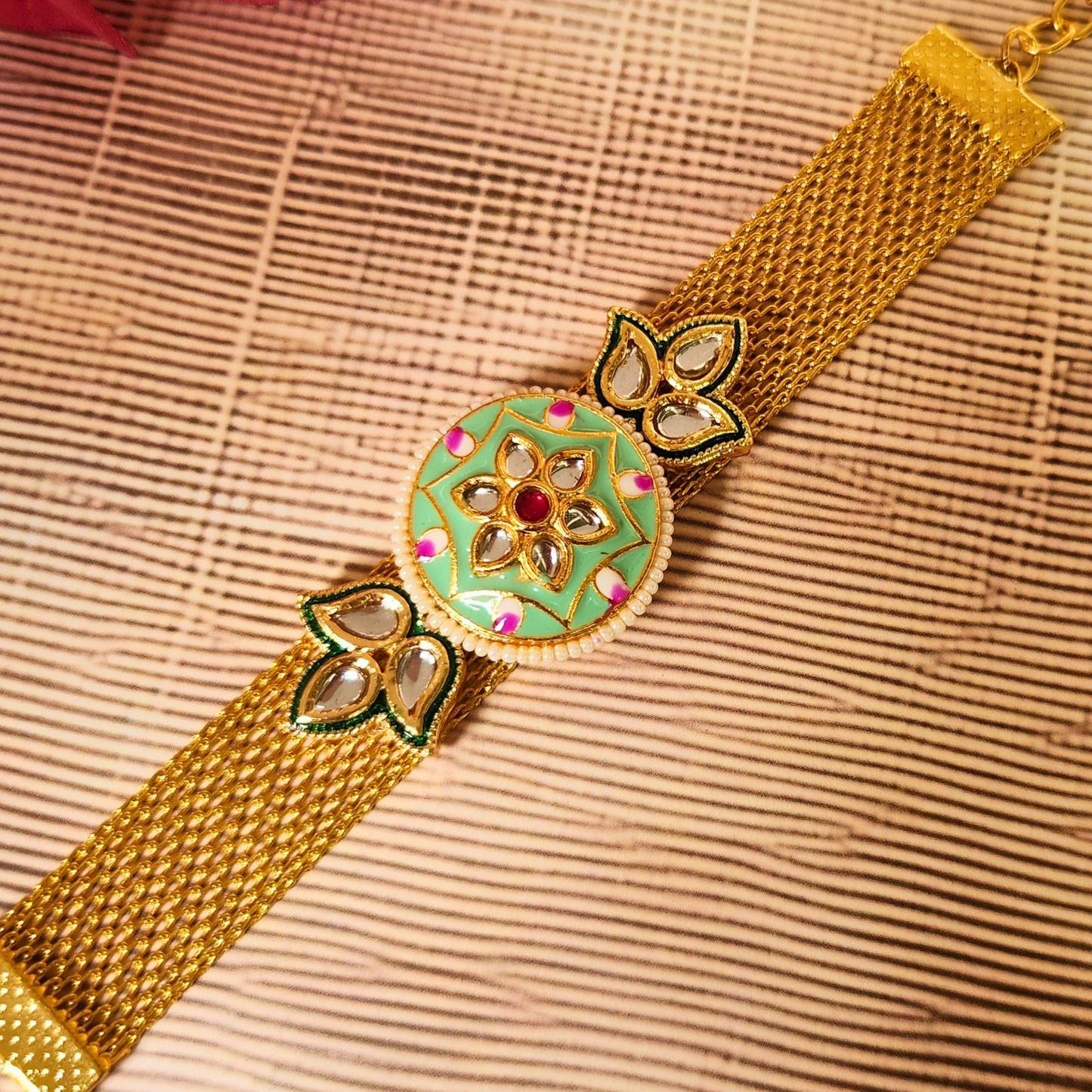 Kundan Rakhi Bracelet