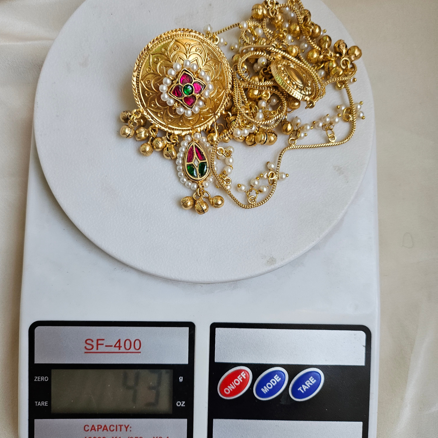 Aisha Kashmir Kaan Chain Jhumka