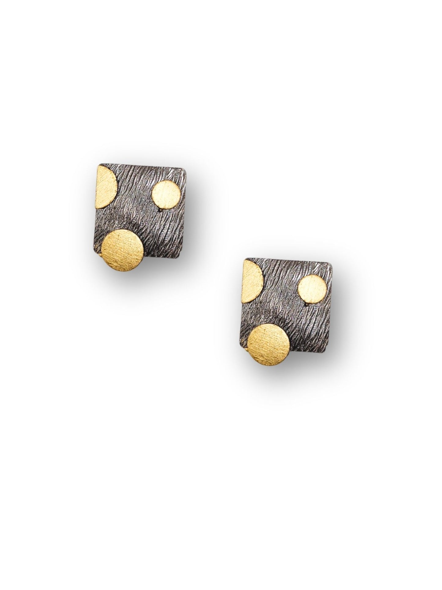 Viana Jewels Nyra Dual Tone Brass Earrings for Women 18K Gold Plated Handmade