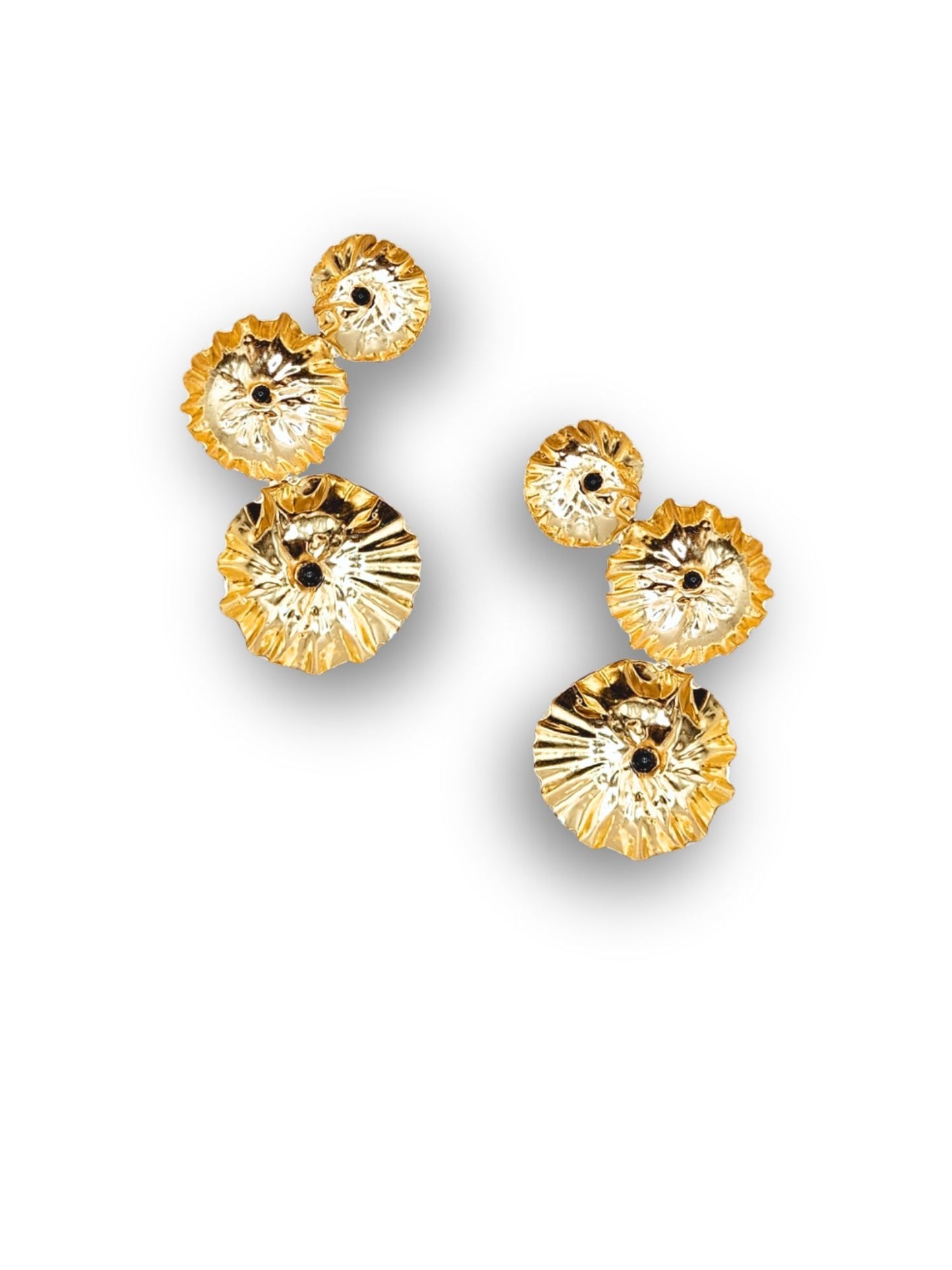 Viana Jewels Gulkari Brass Earrings for Women 18K Gold Plated Handmade