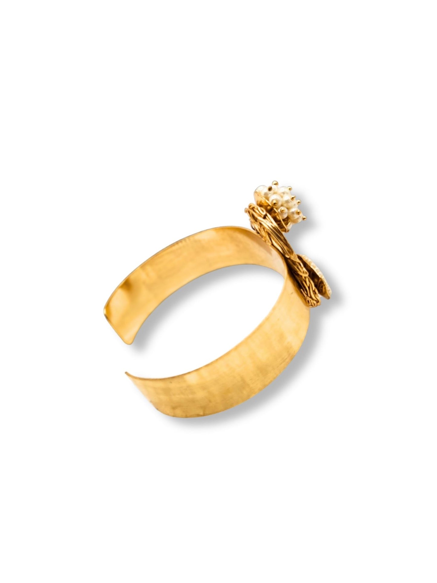 Viana Jewels Gulnaar Brass Bracelet for Women 18K Gold Plated Handmade
