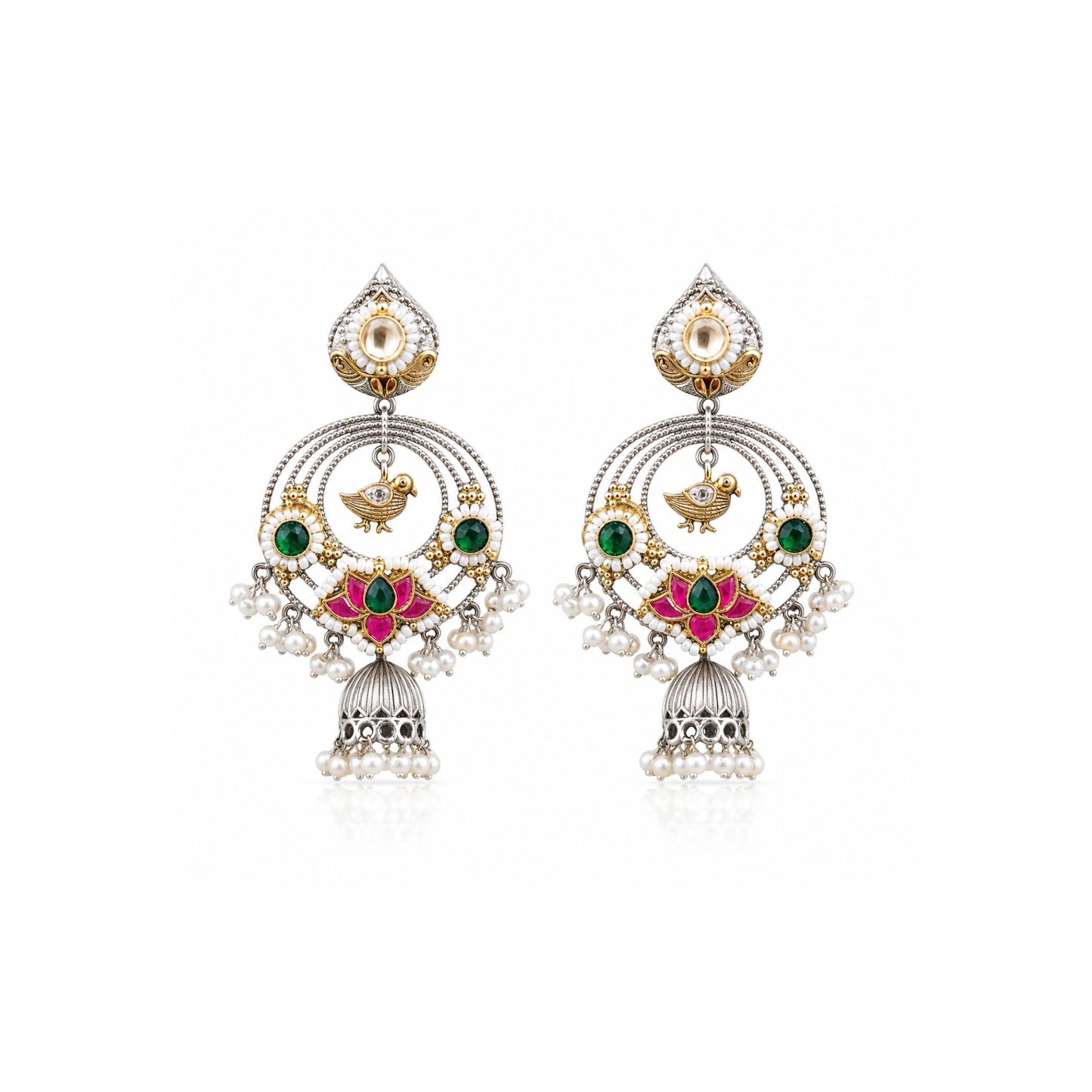 Viana Jewels Vedika Traditional Pachi Kundan Earrings