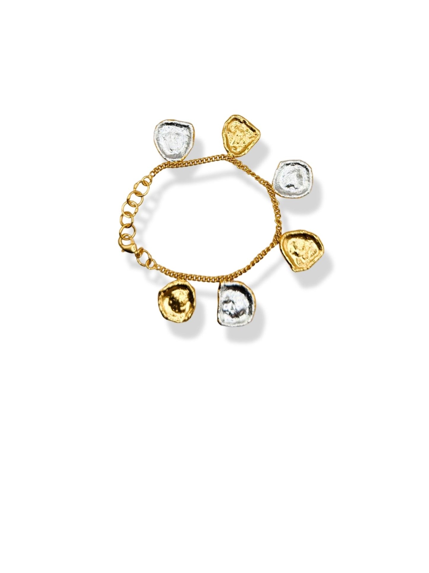 Viana Jewels Ratnaya Dual Tone Brass Bracelet for Women 18K Gold Plated
