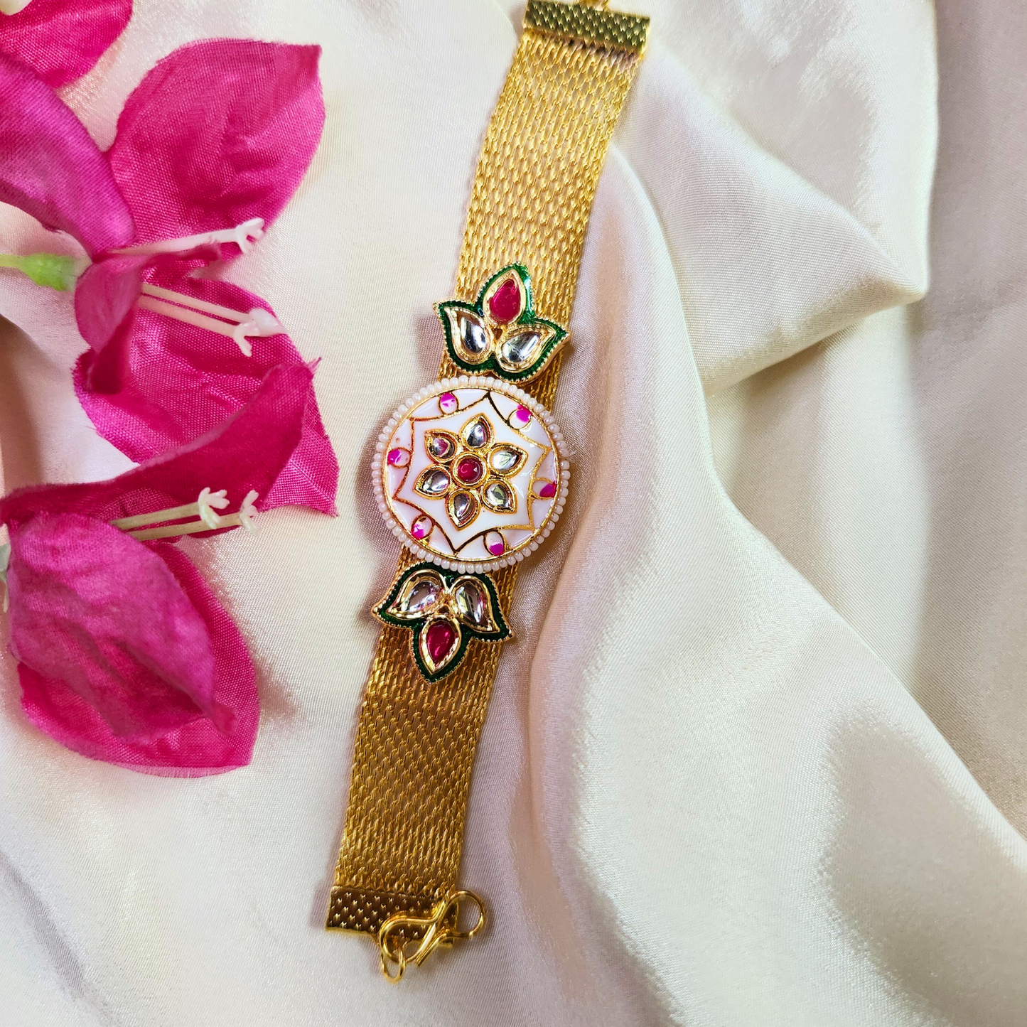Kundan Rakhi Bracelet
