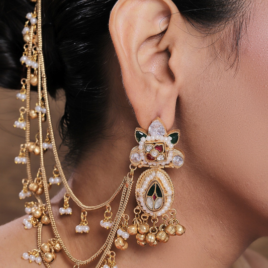 Gauhar Kashmir Kaan Chain Jhumka