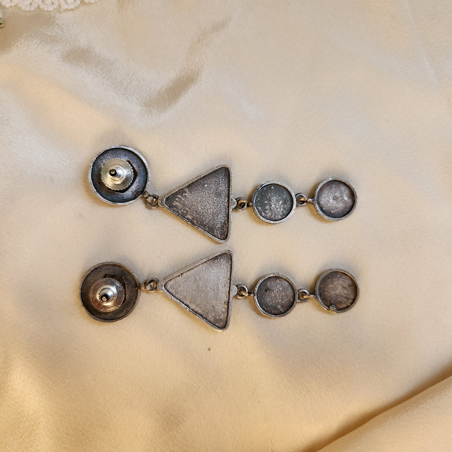 Leela Silver Meenakari Earrings