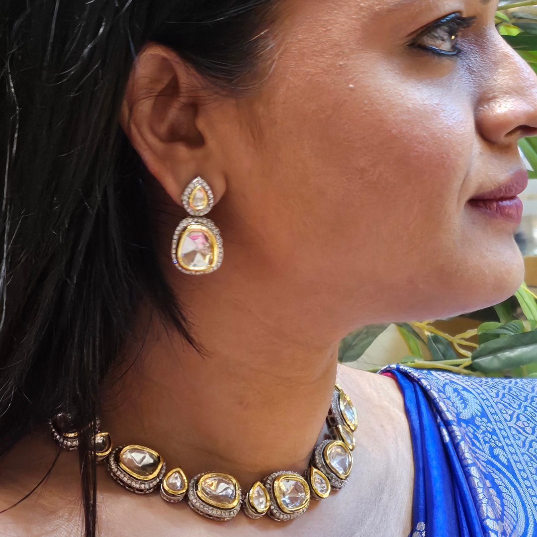 Royal Jaipuri Kundan Dual tone Choker