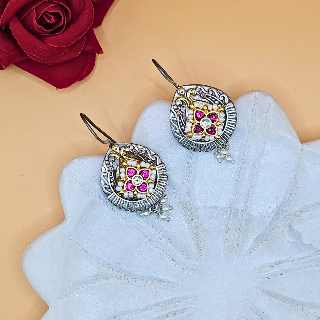 Raas Rang Pachi hook Earrings