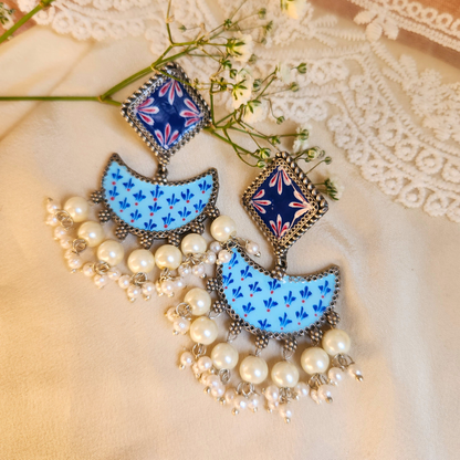 Mandira Silver Meenakari Chandballi