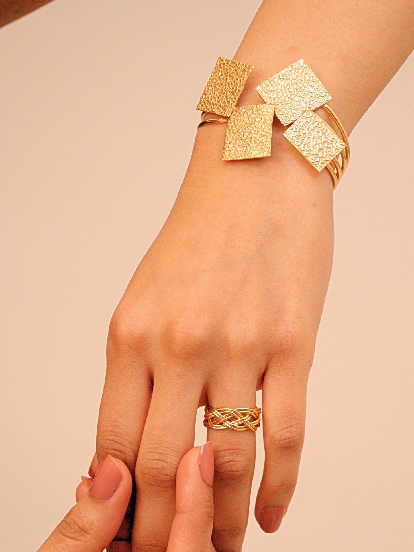 Viana Jewels Vanshika Adjustable Brass Bracelet for Women 18K Gold Plated