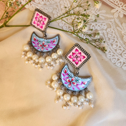 Mandira Silver Meenakari Chandballi