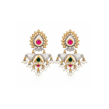 Viana Jewels Yamini Royal Pachi Kundan Earrings