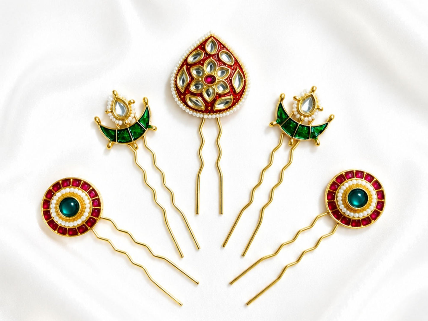 VIANA JEWELS Kesh Qala Nizami Royal Hair Pin For Women