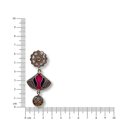 Saanjh Silver Meenakari Earrings