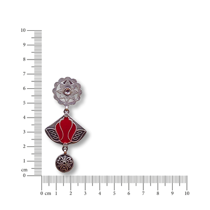 Saanjh Silver Meenakari Earrings