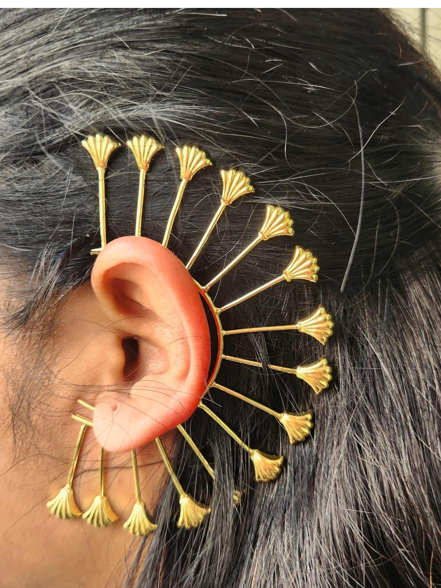 Viana Jewels Surya – Statement Brass Ear Cuff