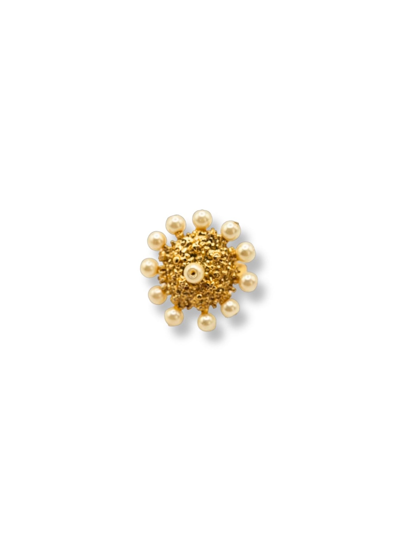 Viana Jewels Naqsh Brass Finger Ring for Women 18K Gold Plated Handmade