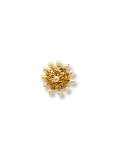 Viana Jewels Naqsh Brass Finger Ring for Women 18K Gold Plated Handmade
