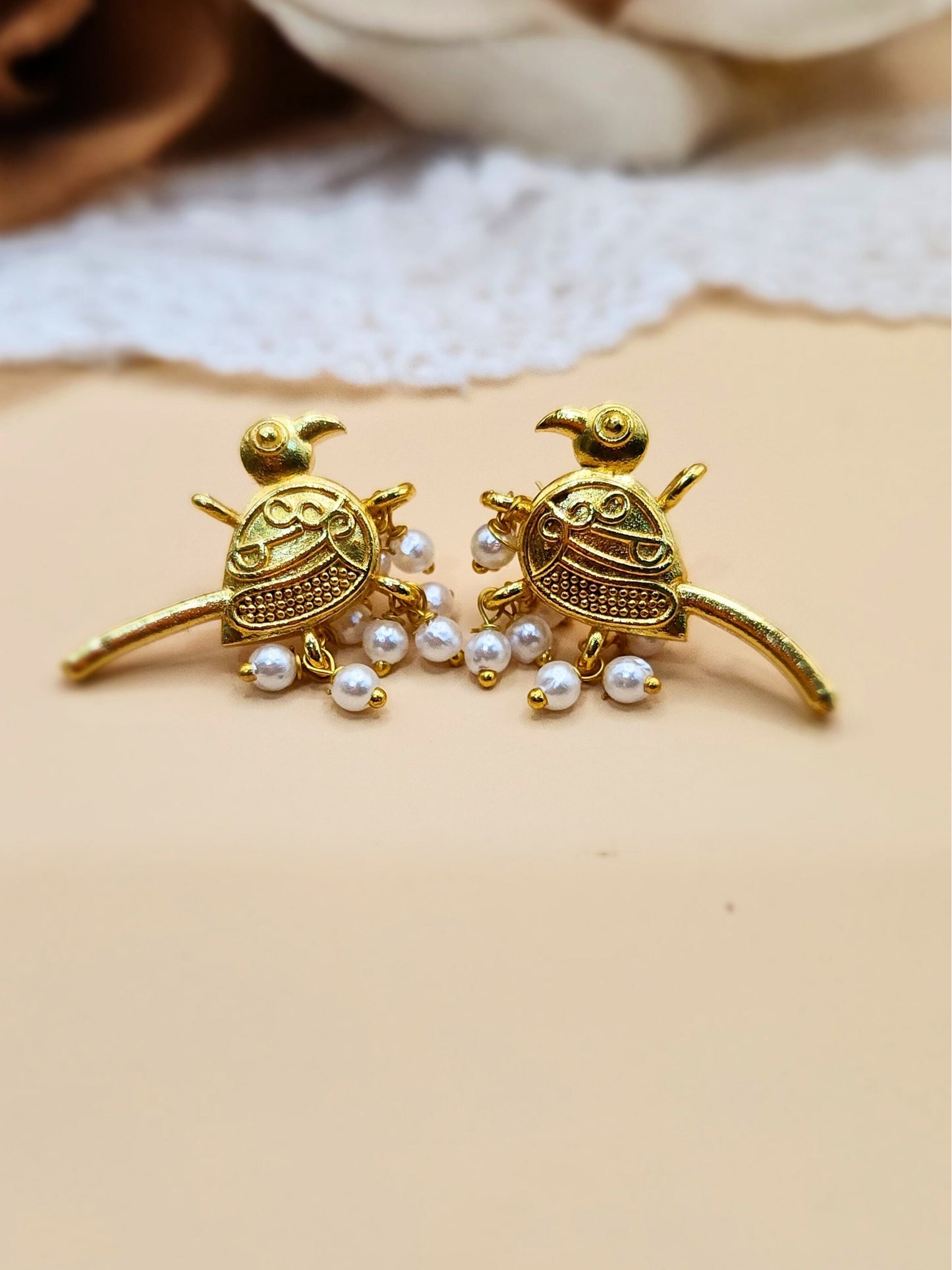 Viana Jewels Pearlie Bird Earrings