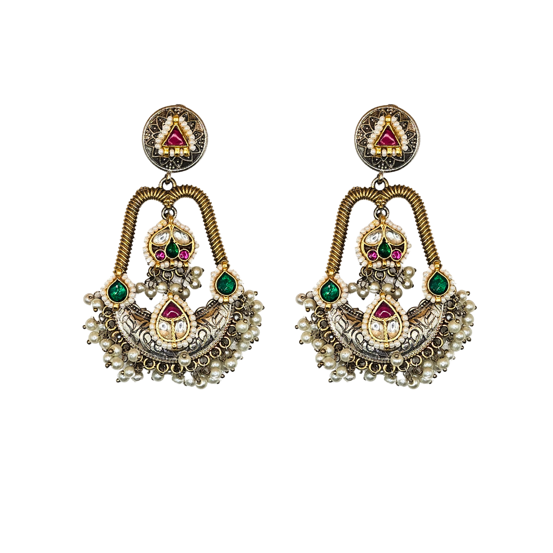 Dandiya Dreams Kundan Earrings