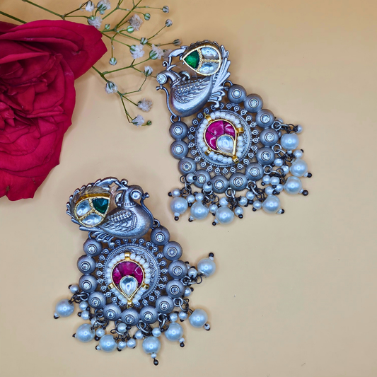 Navratri Nritya Kundan Danglers