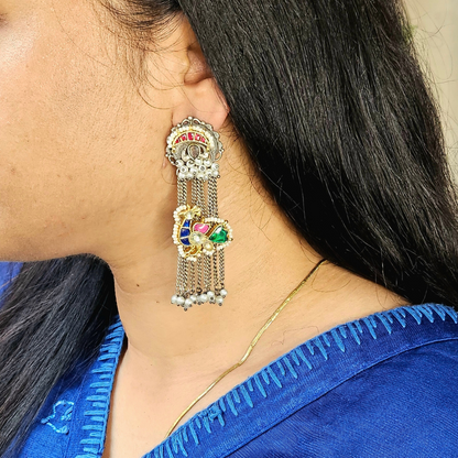 Raag Rani Pachi Kundan Earrings