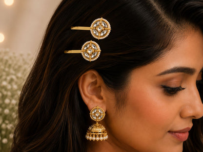 VIANA JEWELS Kesh Qala Meherbaan Royal Hair Pin For Women