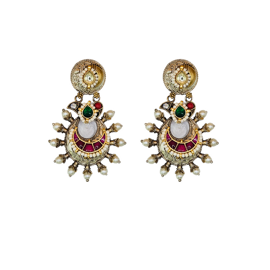 Navratri Nritya Kundan Danglers