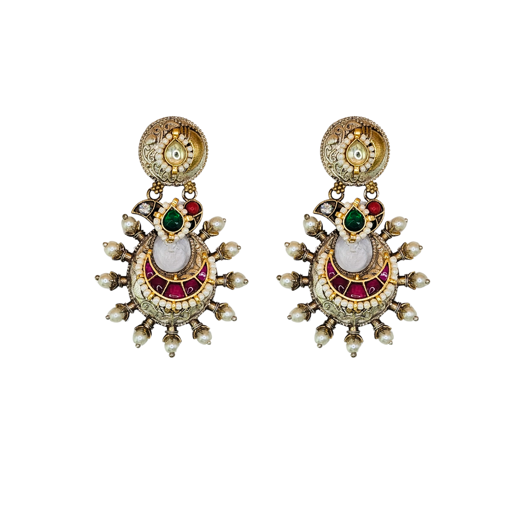 Festive Fusion Kundan earrings