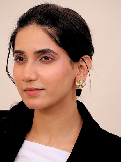 Viana Jewels Inaya Brass Earrings for Women 18K Gold Plated Handmade