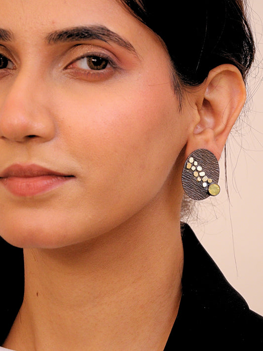 Viana Jewels Zoya Brass Earrings for Women 18K Gold Plated Handmade