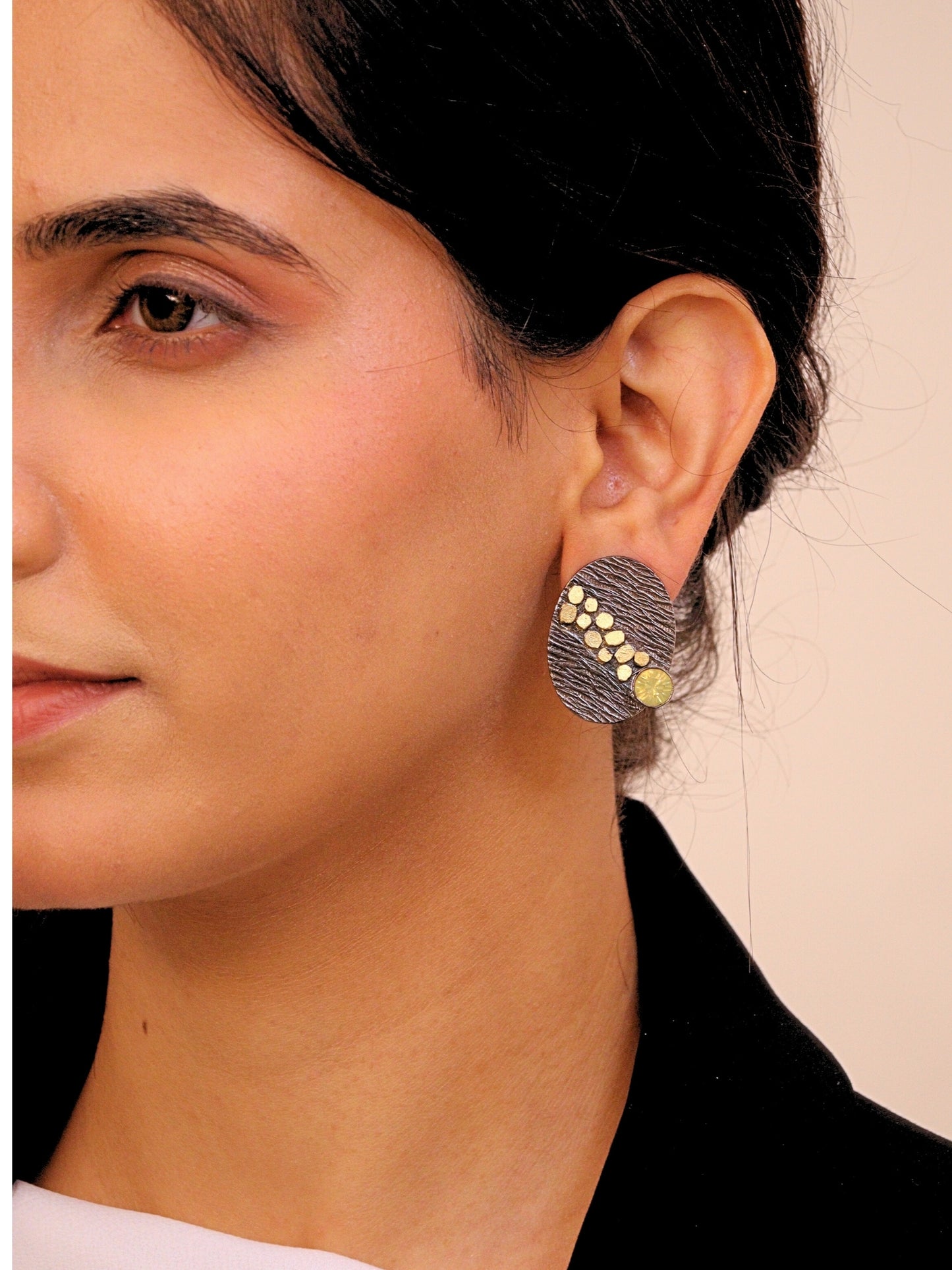 Viana Jewels Zoya Brass Earrings for Women 18K Gold Plated Handmade
