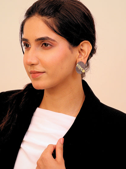 Viana Jewels Zoya Brass Earrings for Women 18K Gold Plated Handmade
