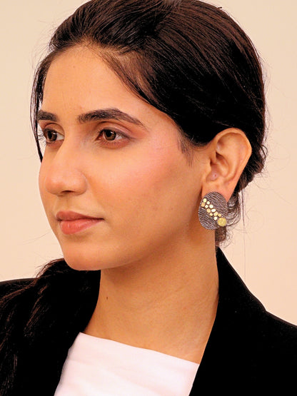 Viana Jewels Zoya Brass Earrings for Women 18K Gold Plated Handmade