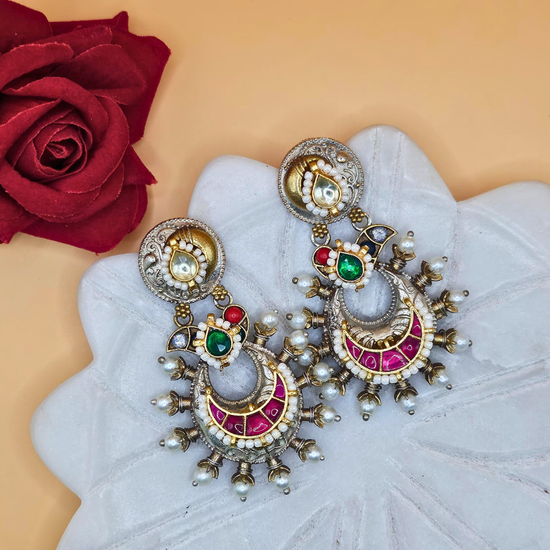 Festive Fusion Kundan earrings