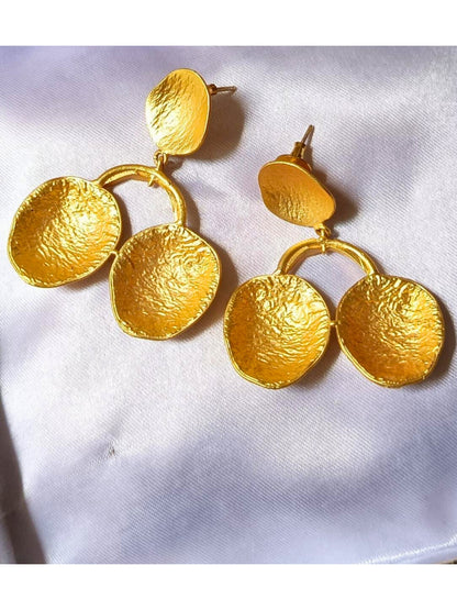 Viana Jewels Dazzle Brass Earrings