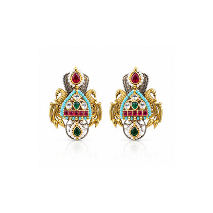 Viana Jewels Meher Pachi Kundan Earrings