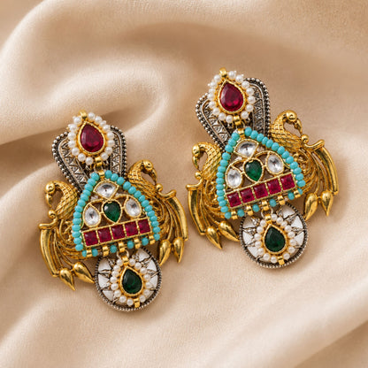 Viana Jewels Meher Pachi Kundan Earrings