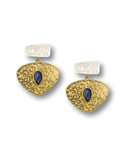 Viana Jewels Kanak Dual Tone Brass Earrings for Women 18K Gold Plated Handmade