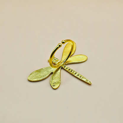 Statement Dragonfly brass ring