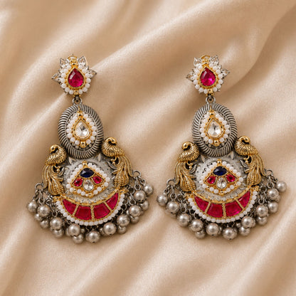 Viana Jewels Madhavi Floral Pachi Earrings