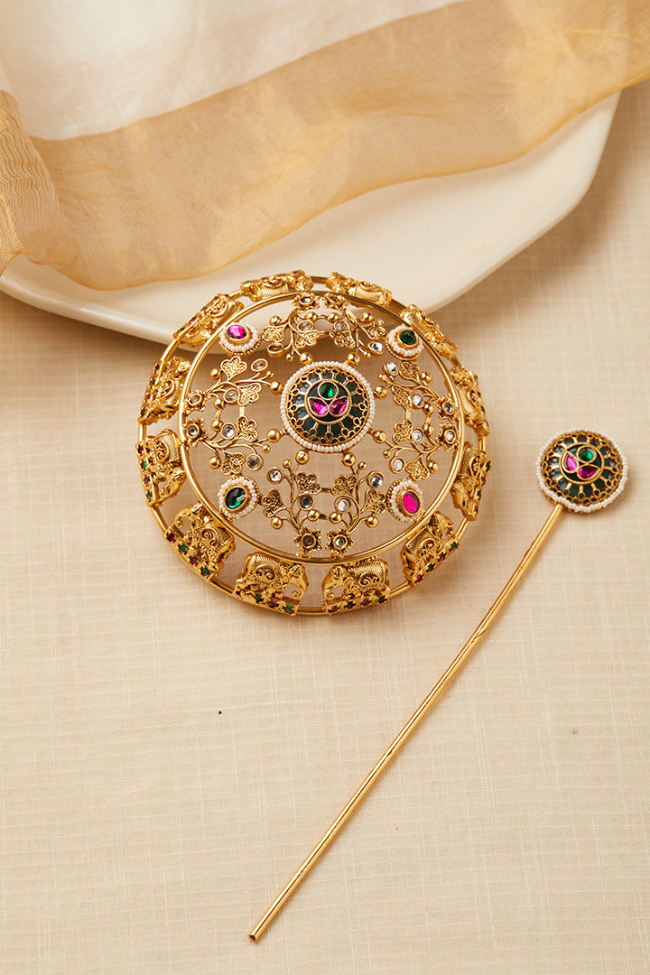 Viana Jewels Kundan Hair bun