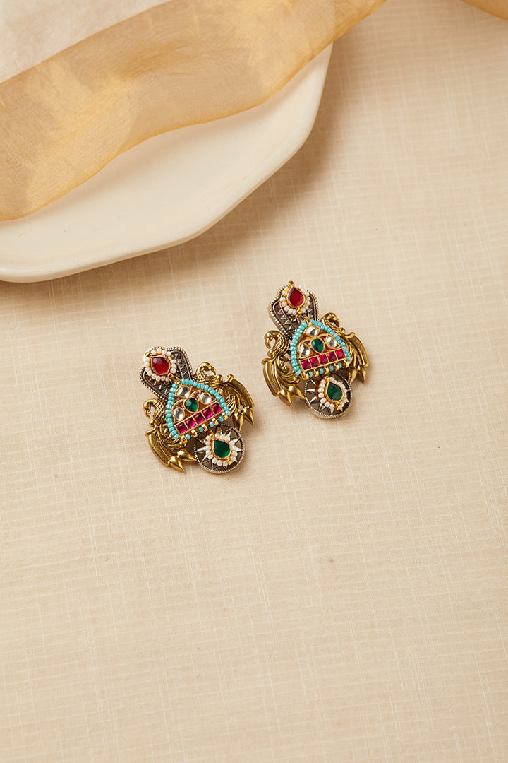 Viana Jewels Meher Pachi Kundan Earrings